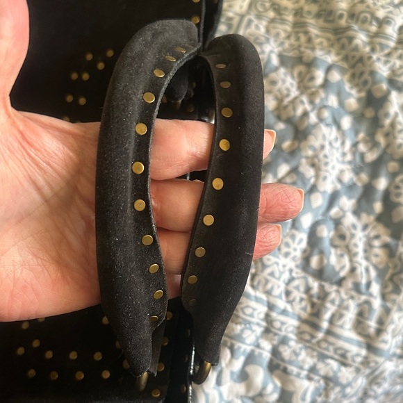 CELINE Black Studded suede  Handbag - Picture 3 of 12